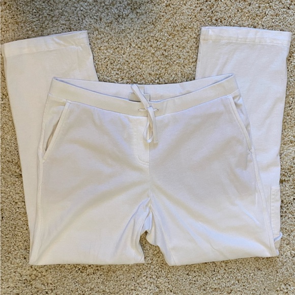 J.Jill Women’s Cropped Cargo Pants White Cotton Drawstring Pockets Size XSP - Picture 3 of 7